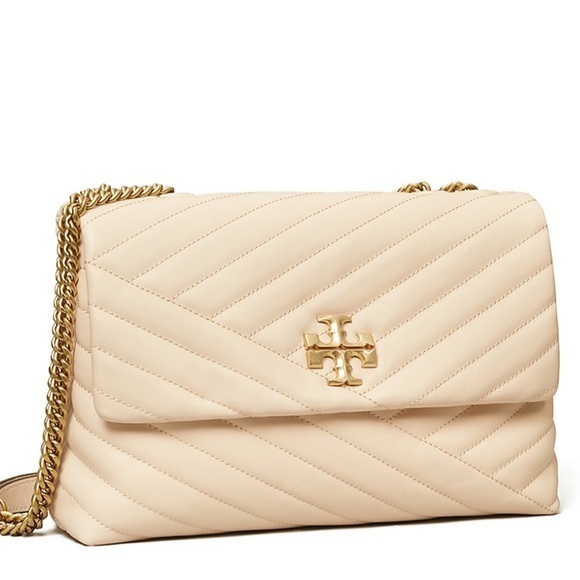 Tory Burch Cream Quilted Bag Kira Convertible Shoulder Bag